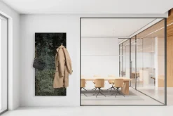 queence Wandgarderobe »Beton Optik Abstrakt« 1 Stk. tlg. Wandpaneel aus Acrylglas inkl. 6 Edelstahlhaken in schwarz matt