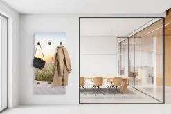 queence Wandgarderobe »Sonnenuntergang auf Sylt« 1 Stk. tlg. Wandpaneel aus Acrylglas inkl. 6 Edelstahlhaken in schwarz matt