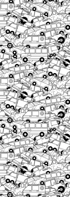 queence Wandsticker »Fahrzeuge« DIY-Wandsticker zum Bemalen