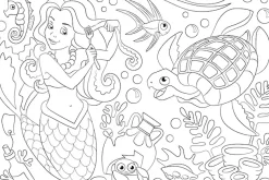 queence Wandsticker »Meerjungfrauen Unterwasserwelt« DIY-Wandsticker zum Bemalen