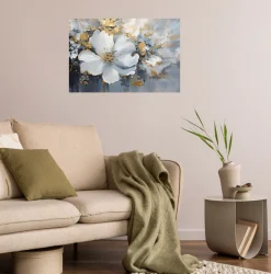 queence Wandsticker »The golden Flower« Selbstklebend, kinderleichte Anbringung
