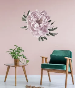 queence Wandtattoo »Amelie« Wandbild, Sticker, rosa, Blume, Blüte, selbstklebend