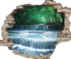queence Wandtattoo »Fluss« Wandsticker, Wandbild, selbstklebend, 3D, Wanddurchbruch