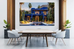 queence XXL-Wandbild »Akustikbild Palm Springs USA - Kalifornien« Amerika | Bilder von Amerika | Palmen 1 Stk. tlg. Einfache Akustiklösung ohne Baumaßnahme, Schalldämmung, Paneele