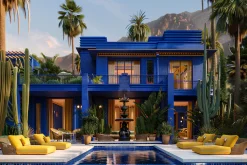 queence XXL-Wandbild »Akustikbild Palm Springs USA - Kalifornien« Amerika | Bilder von Amerika | Palmen 1 Stk. tlg. Einfache Akustiklösung ohne Baumaßnahme, Schalldämmung, Paneele