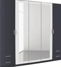 rauch Drehtürenschrank »Drehtürenschrank Schrank Garderobe Wäscheschrank Schlafzimmer FLEXX« mit 4 Schubkästen