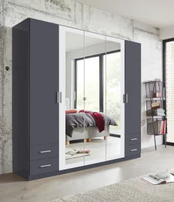 rauch Drehtürenschrank »Drehtürenschrank Schrank Garderobe Wäscheschrank Schlafzimmer FLEXX« mit 4 Schubkästen