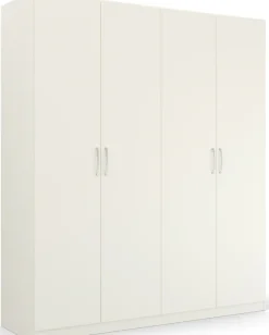 rauch Drehtürenschrank »Kleiderschrank Schrank Garderobe Ankleide PURE BY QUADRA SPIN« Breiten: 181/226/271 cm, Höhe 210 cm,mit Spiegel, in puristischem Design, Griffe alufarben MADE IN GERMANY