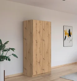 rauch Drehtürenschrank »Kleiderschrank Schrank Garderobe Wäscheschrank COSTA Breite 91 cm« in 3 Ausstattungen BASIC/CLASSIC/PREMIUM,mit griffloser Front und Push-to-Open Funktion MADE IN GERMANY
