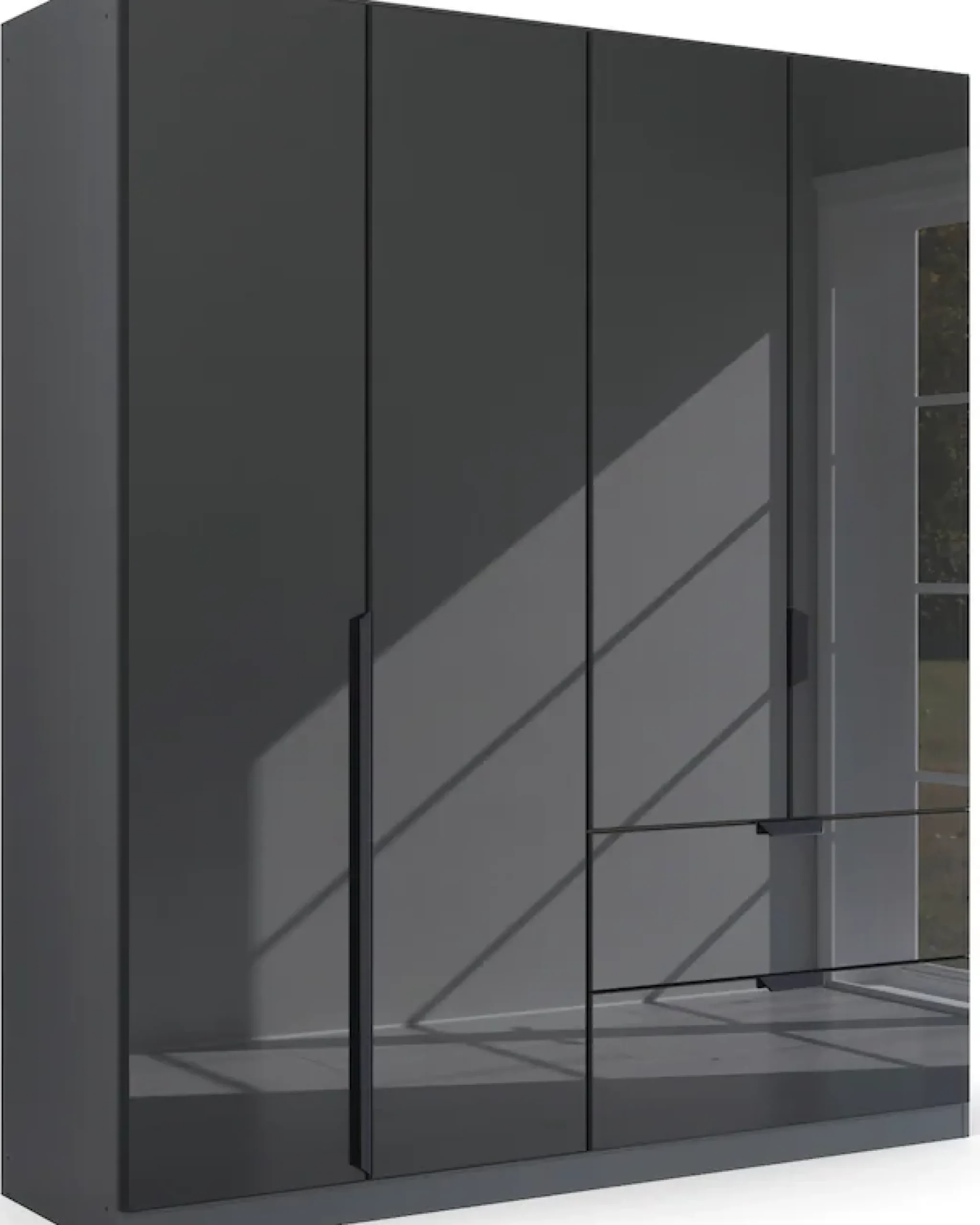 rauch Drehtürenschrank »Kleiderschrank Schrank Garderobe Ankleide MODERN BY QUADRA SPIN« Breiten: 181/226/271 cm, Höhe 210 cm,mit hochwertiger Glasfront und Stangengriff MADE IN GERMANY