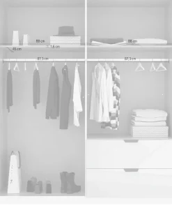 rauch Drehtürenschrank »Kleiderschrank Schrank Garderobe Ankleide MODERN BY QUADRA SPIN« Breiten: 181/226/271 cm, Höhe 210 cm,mit hochwertiger Glasfront und Stangengriff MADE IN GERMANY