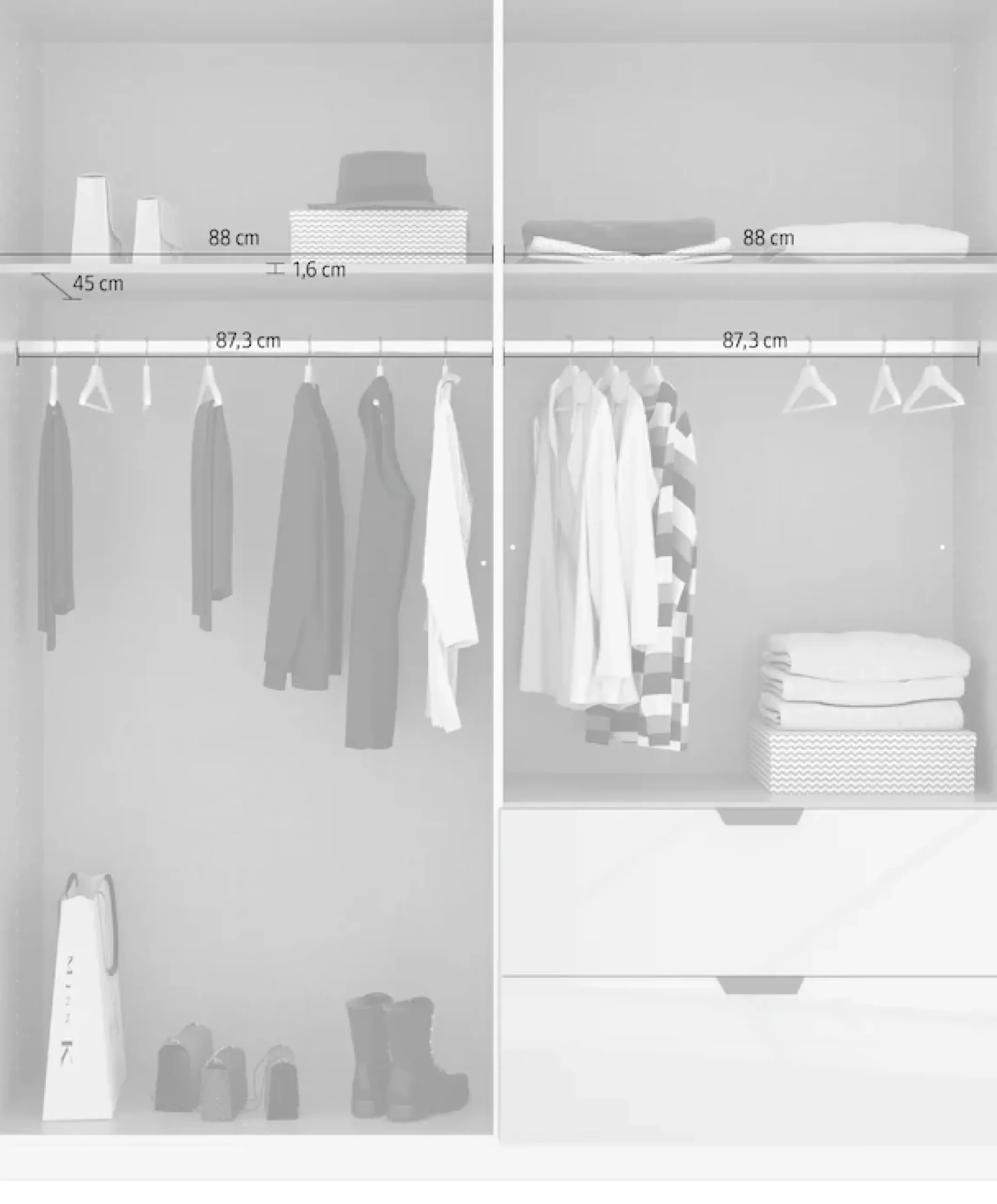 rauch Drehtürenschrank »Kleiderschrank Schrank Garderobe Ankleide MODERN BY QUADRA SPIN« Breiten: 181/226/271 cm, Höhe 210 cm,mit hochwertiger Glasfront und Stangengriff MADE IN GERMANY