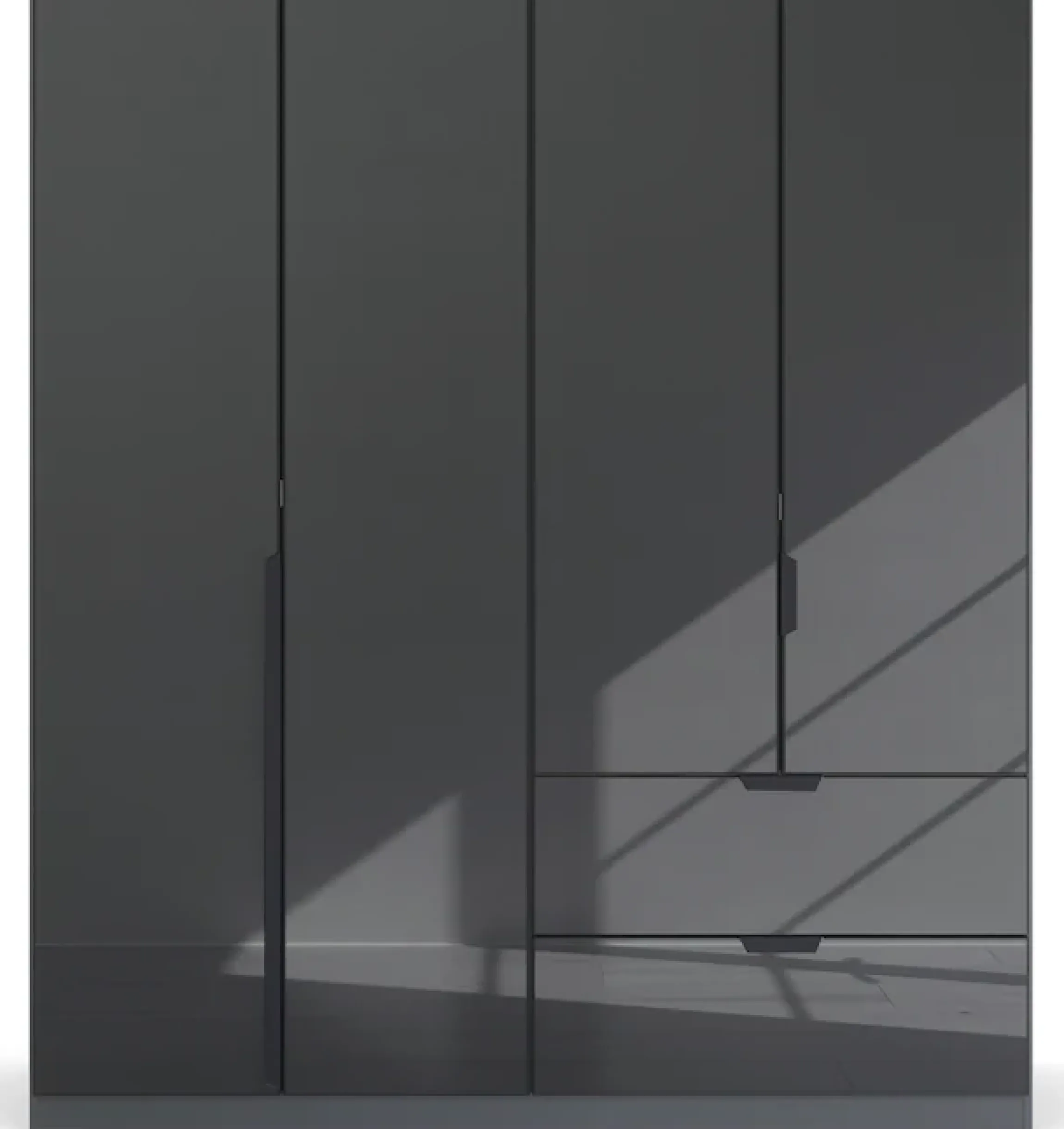 rauch Drehtürenschrank »Kleiderschrank Schrank Garderobe Ankleide MODERN BY QUADRA SPIN« Breiten: 181/226/271 cm, Höhe 210 cm,mit hochwertiger Glasfront und Stangengriff MADE IN GERMANY