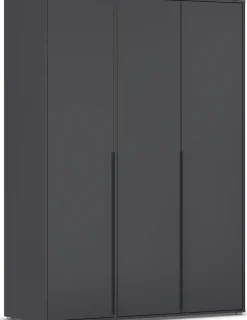 rauch Drehtürenschrank »Kleiderschrank Schrank Garderobe Wäscheschrank NAGATA viel Stauraum« in 3 verschiedenen Ausstattungen BASIC/CLASSIC/PREMIUM,mit modernen Stangengriffen in Graumetallic TOPSELLER MADE IN GERMANY