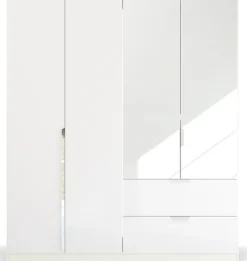 rauch Drehtürenschrank »Kleiderschrank Schrank Garderobe Ankleide GLAMOUR BY QUADRA SPIN« Breiten: 181/226/271 cm, Höhe 210 cm,mit Spiegel und Hochglanz-Front, Stangengriff MADE IN GERMANY