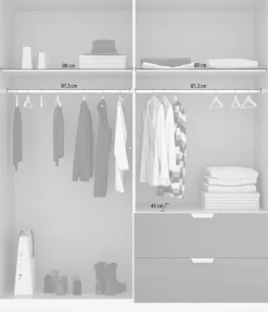 rauch Drehtürenschrank »Kleiderschrank Schrank Garderobe Ankleide GLAMOUR BY QUADRA SPIN« Breiten: 181/226/271 cm, Höhe 210 cm,mit Spiegel und Hochglanz-Front, Stangengriff MADE IN GERMANY
