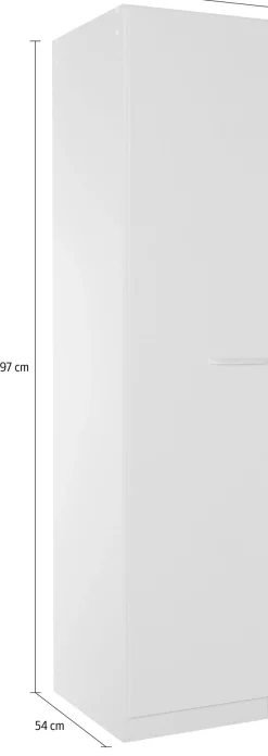 rauch Drehtürenschrank »Kleiderschrank Schrank Garderobe Wäscheschrank VANDOR« in drei Breiten, Höhe 197 cm, Griffe in Graumetallic MADE IN GERMANY