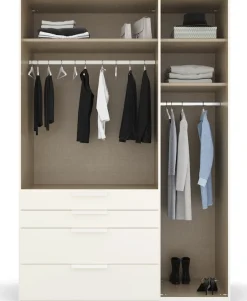 rauch Drehtürenschrank »Kleiderschrank Schrank Garderobe Wäscheschrank PURISMA« in den Breiten 151/201/251/301 cm, inkl. SOFT-CLOSE-FUNKTION,mit Schubladen und umfangreichem Zubehör MADE IN GERMANY