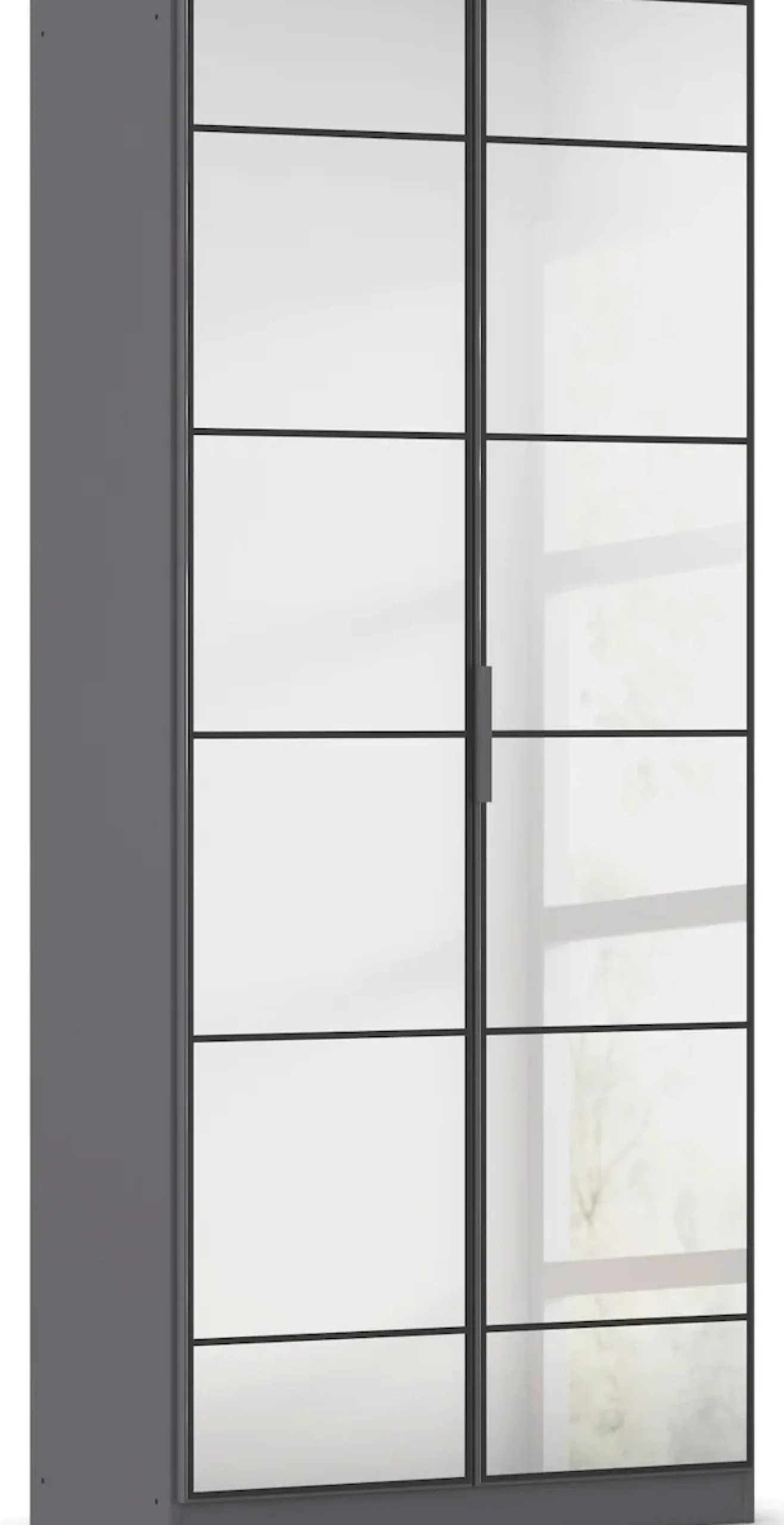 rauch Drehtürenschrank »Kleiderschrank Schrank Garderobe Schlafzimmerschrank ACERO« praktisch in Tiefe 41 cm mit vielen Einlegeböden,Spiegelfront in moderner Loft-Optik MADE IN GERMANY