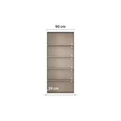 rauch Drehtürenschrank »Kleiderschrank Schrank Garderobe Schlafzimmerschrank ACERO« praktisch in Tiefe 41 cm mit vielen Einlegeböden,Spiegelfront in moderner Loft-Optik MADE IN GERMANY