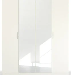 rauch Drehtürenschrank »Kleiderschrank Schrank Garderobe Ankleide PURE BY QUADRA SPIN« Breiten: 181/226/271 cm, Höhe 210 cm,in puristischem Design mit Griffen in Alufarben MADE IN GERMANY