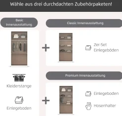 rauch Drehtürenschrank »Kleiderschrank Schrank Garderobe COSTA in den Breiten 91/136/181 cm« in 3 Ausstattungen BASIC/CLASSIC/PREMIUM,viel Platz, grifflose Front und Push-to-Open Funktion MADE IN GERMANY