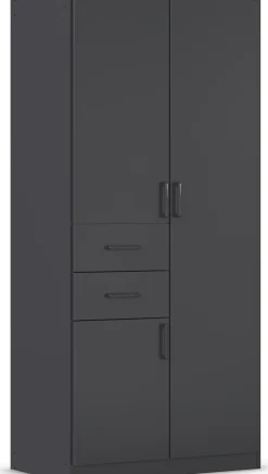rauch Drehtürenschrank »Kleiderschrank Schrank Garderobe MAIKA mit Dekor-Front« 2 Schubladen, in verschiedenen Breiten, Höhen, Farben, MADE IN GERMANY