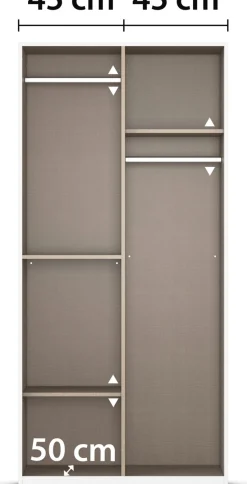 rauch Drehtürenschrank »Kleiderschrank Schrank Garderobe MAIKA mit Dekor-Front« 2 Schubladen, in verschiedenen Breiten, Höhen, Farben, MADE IN GERMANY