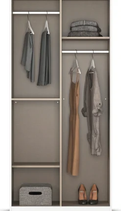 rauch Drehtürenschrank »Kleiderschrank Schrank Garderobe MAIKA mit Dekor-Front« 2 Schubladen, in verschiedenen Breiten, Höhen, Farben, MADE IN GERMANY