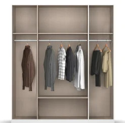rauch Drehtürenschrank »Kleiderschrank Schrank Garderobe Wäscheschrank BARI« mit Schubasten mittig, moderner Griff in Graumetallic MADE IN GERMANY