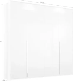 rauch Drehtürenschrank »Kleiderschrank Schrank Garderobe Wäscheschrank MONTCLAR« in den Breiten 204/254/304 cm, inkl. SOFT-CLOSE-FUNKTION,Passepartout optional mit Beleuchtung, inkl. Zubehör MADE IN GERMANY
