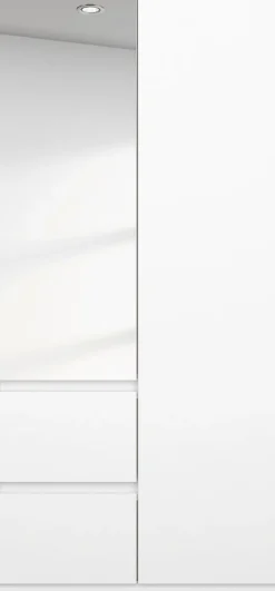 rauch Drehtürenschrank »Kleiderschrank Schrank Garderobe Wäscheschrank Ankleide NIDDA« Breiten 91/136/181 cm,mit vollflächig aufgelegten Spiegel grifflose Front MADE IN GERMANY