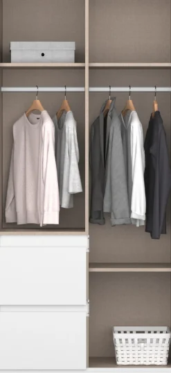 rauch Drehtürenschrank »Kleiderschrank Schrank Garderobe Wäscheschrank Ankleide NIDDA« Breiten 91/136/181 cm,mit vollflächig aufgelegten Spiegel grifflose Front MADE IN GERMANY