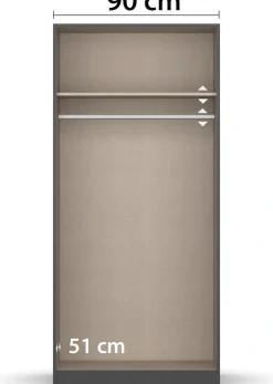 rauch Drehtürenschrank »Kleiderschrank Jugendzimmer Kinderzimmer StauraumHolmes« Breite 91/Höhe 197/Tiefe 54cm - Industrial Style - MADE IN GERMANY