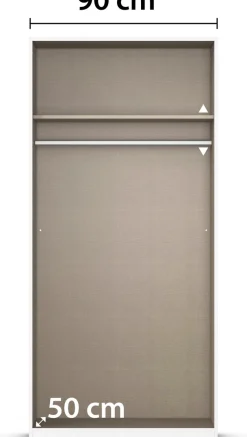 rauch Drehtürenschrank »Kleiderschrank Jugendzimmer Kinderzimmer StauraumHolmes« Breite 91/Höhe 197/Tiefe 54cm - Industrial Style - MADE IN GERMANY