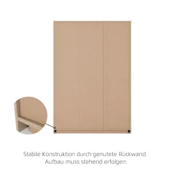 rauch Drehtürenschrank »Kleiderschrank Jugendzimmer Kinderzimmer StauraumHolmes« Breite 91/Höhe 197/Tiefe 54cm - Industrial Style - MADE IN GERMANY