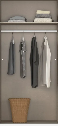 rauch Drehtürenschrank »Kleiderschrank Jugendzimmer Kinderzimmer StauraumHolmes« Breite 91/Höhe 197/Tiefe 54cm - Industrial Style - MADE IN GERMANY