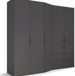 rauch Drehtürenschrank »Kleiderschrank Schrank Garderobe Wäscheschrank WAVE« Breiten 247/297 cm, Höhe 222 cm, inkl. SOFT-CLOSE-FUNKTION,in 2 unterschiedlichen Tiefen, mit Soft-Close Funktion MADE IN GERMANY