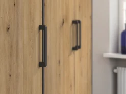 rauch Drehtürenschrank »Kleiderschrank Schrank Garderobe Wäscheschrank VOYAGER« in 3 verschiedenen Ausstattungen BASIC/CLASSIC/PREMIUM,mit modernen Griffen in Graumetallic, inkl. Schubkästen und Spiegel