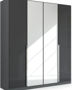 rauch Drehtürenschrank »Kleiderschrank Schrank Garderobe Ankleide GLAMOUR BY QUADRA SPIN« Breiten: 181/226/271 cm, Höhe 210 cm,mit Spiegel und Hochglanz-Front, Stangengriff MADE IN GERMANY