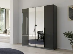 rauch Drehtürenschrank »Kleiderschrank Schrank Garderobe Ankleide GLAMOUR BY QUADRA SPIN« Breiten: 181/226/271 cm, Höhe 210 cm,mit Spiegel und Hochglanz-Front, Stangengriff MADE IN GERMANY