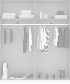 rauch Drehtürenschrank »Kleiderschrank Schrank Garderobe Ankleide GLAMOUR BY QUADRA SPIN« Breiten: 181/226/271 cm, Höhe 210 cm,mit Spiegel und Hochglanz-Front, Stangengriff MADE IN GERMANY
