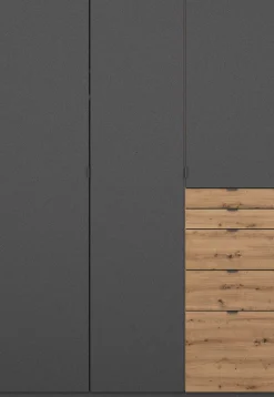 rauch Drehtürenschrank »Kleiderschrank Schrank Garderobe Wäscheschrank Ankleide ONTARIO« Breiten 136/181 cm,mit 5 Schubladen in unterschiedlichen Größen MADE IN GERMANY