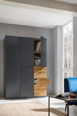 rauch Drehtürenschrank »Kleiderschrank Schrank Garderobe Wäscheschrank Ankleide ONTARIO« Breiten 136/181 cm,mit 5 Schubladen in unterschiedlichen Größen MADE IN GERMANY