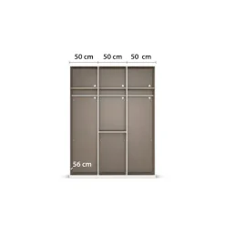 rauch Drehtürenschrank »Kleiderschrank Schrank Garderobe Schlafzimmerschrank EVELYN« in 2 Höhen 197 oder 210 cm erhältlich, inkl. SOFT-CLOSE-FUNKTION,in elegantem Stil mit Schubladen 3 Breiten und 2 Höhen MADE IN GERMANY
