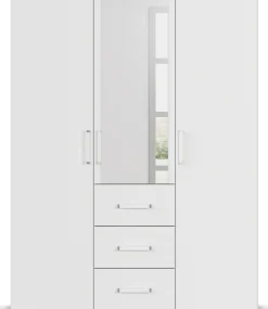 rauch Drehtürenschrank »Kleiderschrank Schrank Garderobe Schlafzimmerschrank EVELYN« in 2 Höhen 197 oder 210 cm erhältlich, inkl. SOFT-CLOSE-FUNKTION,in elegantem Stil mit Schubladen 3 Breiten und 2 Höhen MADE IN GERMANY