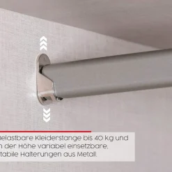 rauch Drehtürenschrank »Kleiderschrank Schrank Garderobe Schlafzimmerschrank EVELYN« in 2 Höhen 197 oder 210 cm erhältlich, inkl. SOFT-CLOSE-FUNKTION,in elegantem Stil mit Schubladen 3 Breiten und 2 Höhen MADE IN GERMANY