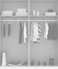 rauch Drehtürenschrank »Kleiderschrank Schrank Garderobe Ankleide HOMEY BY QUADRA SPIN« Breiten: 181/226/271 cm, Höhe 210 cm,mit Grifflaschen aus weichem, cognacbraunem Leder