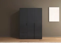 rauch Drehtürenschrank »Kleiderschrank Schrank Garderobe Wäscheschrank NAGATA viel Stauraum« in 3 verschiedenen Ausstattungen BASIC/CLASSIC/PREMIUM,mit Schubladen sowie Stangengriffen TOPSELLER MADE IN GERMANY