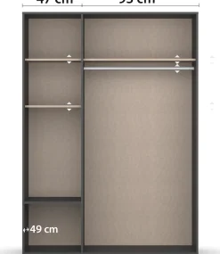 rauch Drehtürenschrank »Kleiderschrank Schrank Garderobe Wäscheschrank NAGATA viel Stauraum« in 3 verschiedenen Ausstattungen BASIC/CLASSIC/PREMIUM,mit Schubladen sowie Stangengriffen TOPSELLER MADE IN GERMANY